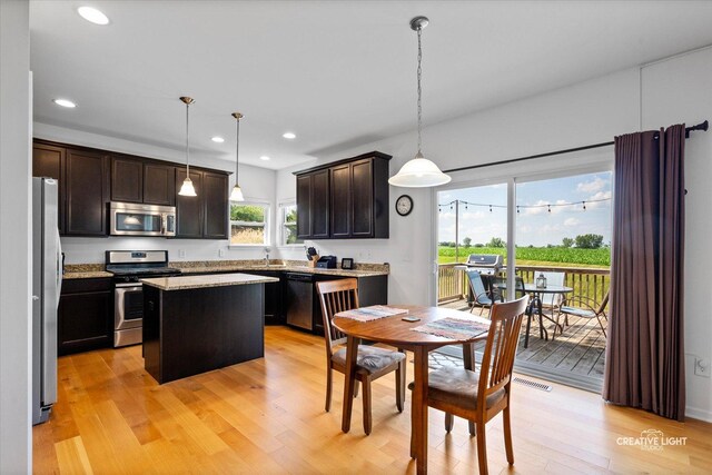 433 Davis Dr, Sycamore, IL 60178 - dining space with light wood-type flooring and recessed lighting