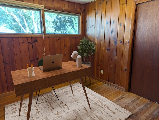 1437 S Plum Ave, Freeport, IL 61032 - office space featuring light wood-style floors and wood walls