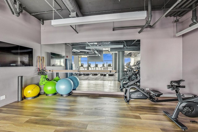 1530 S State St Unit 14O, Chicago, IL 60605 - exercise room with wood finished floors