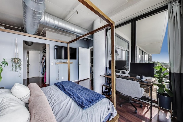 1530 S State St Unit 14O, Chicago, IL 60605 - bedroom with wood finished floors and an office area