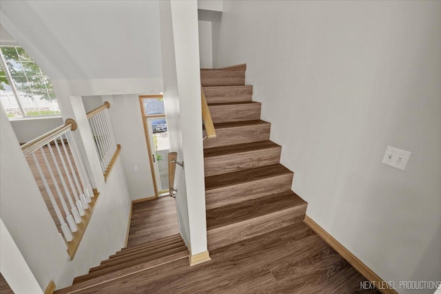1916 Middlebury Dr Unit 1916, Aurora, IL 60503 - stairway featuring wood finished floors
