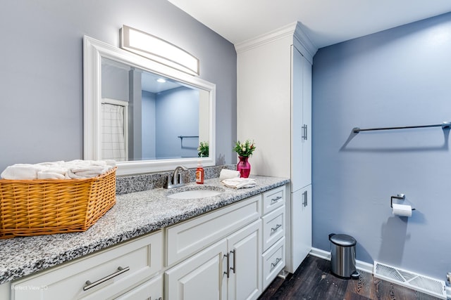 20131 E Brightway Dr, Mokena, IL 60448 - bathroom with wood finished floors and vanity