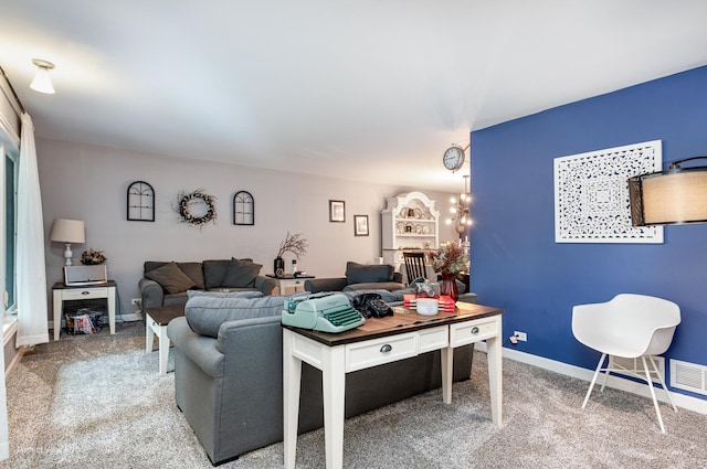 20131 E Brightway Dr, Mokena, IL 60448 - living room with carpet flooring and a chandelier