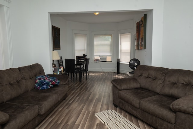 7042 S Carpenter St, Chicago, IL 60621 - living room featuring dark wood finished floors and cooling unit