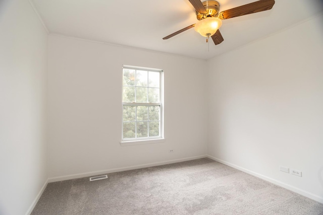 10 Sugar Creek Ct, Lake In The Hills, IL 60156 - carpeted spare room featuring ceiling fan and crown molding