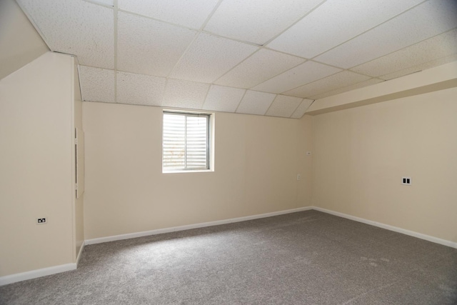 10 Sugar Creek Ct, Lake In The Hills, IL 60156 - empty room featuring carpet floors and a drop ceiling