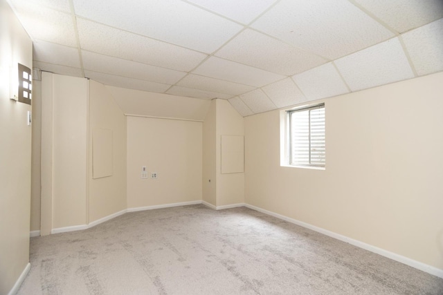 10 Sugar Creek Ct, Lake In The Hills, IL 60156 - below grade area featuring carpet flooring and a drop ceiling
