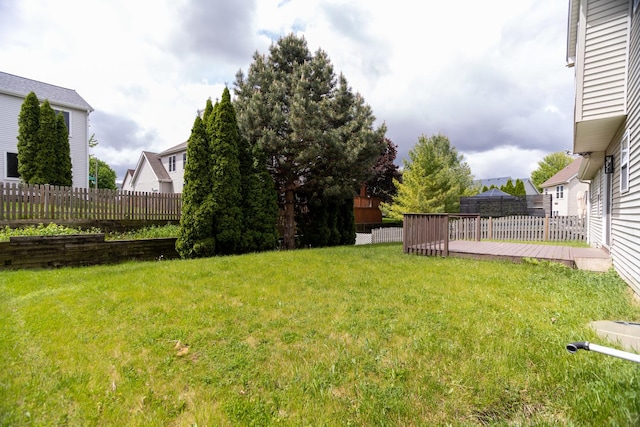 10 Sugar Creek Ct, Lake In The Hills, IL 60156 - view of yard with a wooden deck