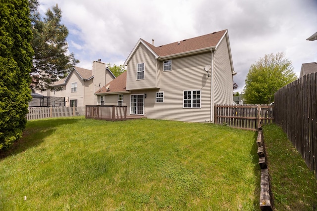 10 Sugar Creek Ct, Lake In The Hills, IL 60156 - back of property with a fenced backyard and a deck