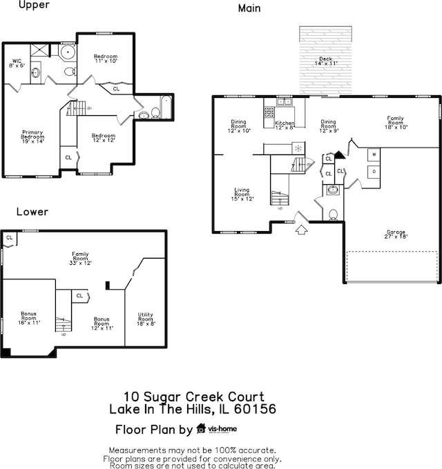 10 Sugar Creek Ct, Lake In The Hills, IL 60156 - view of home floor plan