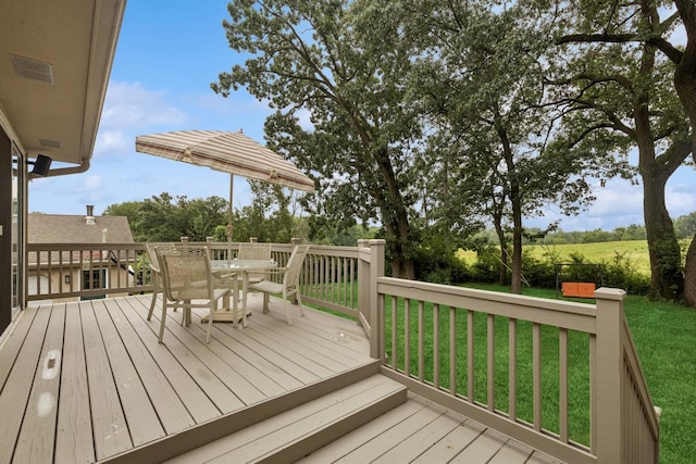 2619 Baldwin Rd, Mchenry, IL 60050 - deck featuring outdoor dining area and a yard