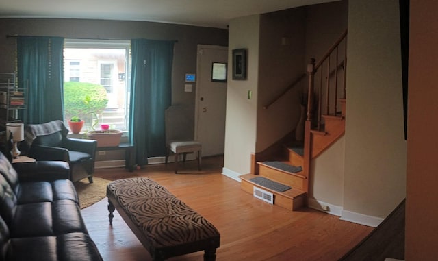 1007 S Oak Park Ave Unit E, Oak Park, IL 60304 - living area with stairs and light wood finished floors