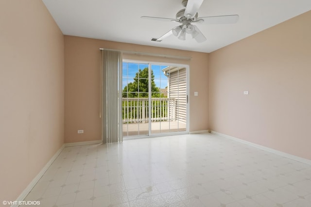 406 Cascade Ln Unit 406, Oswego, IL 60543 - empty room featuring ceiling fan and light flooring