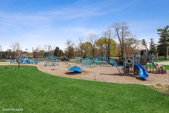 8736 Shade Tree Cir, Lakewood, IL 60014 - community jungle gym with a lawn