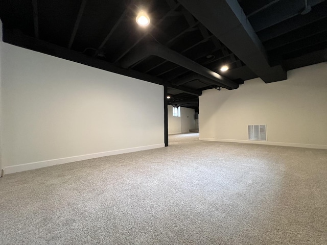 120 S May St, Joliet, IL 60436 - below grade area featuring carpet flooring and baseboards