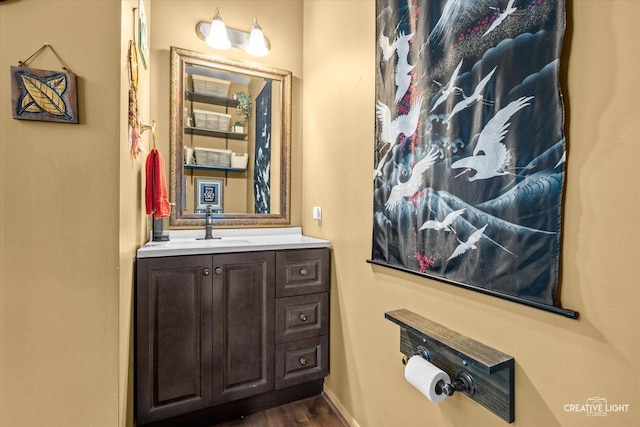 3621 Hyde Park Ct, Elgin, IL 60124 - bathroom featuring vanity and wood finished floors