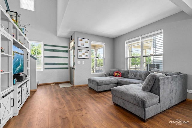 3621 Hyde Park Ct, Elgin, IL 60124 - living room with dark wood-style floors