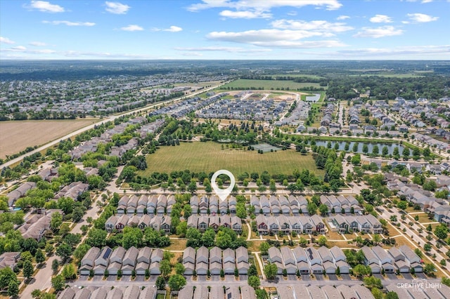 3621 Hyde Park Ct, Elgin, IL 60124 - aerial perspective of suburban area with a nearby body of water