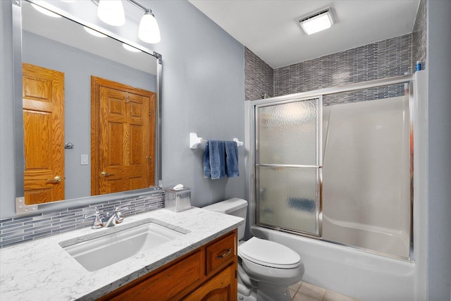 8 Buckingham Dr, Sugar Grove, IL 60554 - bathroom with vanity, bath / shower combo with glass door, and tile patterned flooring