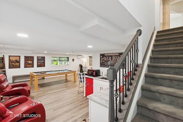 2032 Wentworth Dr, Volo, IL 60020 - recreation room with pool table, light wood finished floors, and recessed lighting