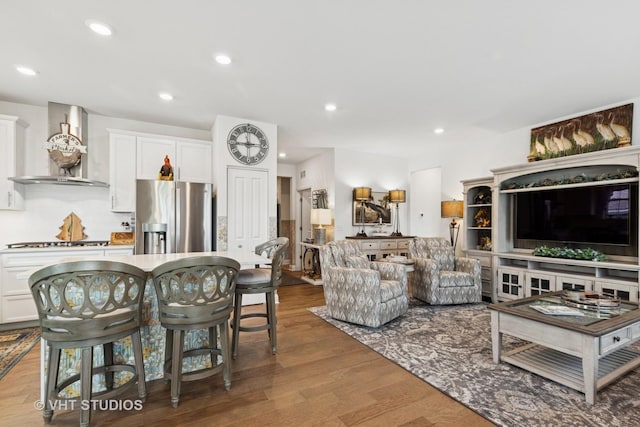 2032 Wentworth Dr, Volo, IL 60020 - living room with wood finished floors and recessed lighting