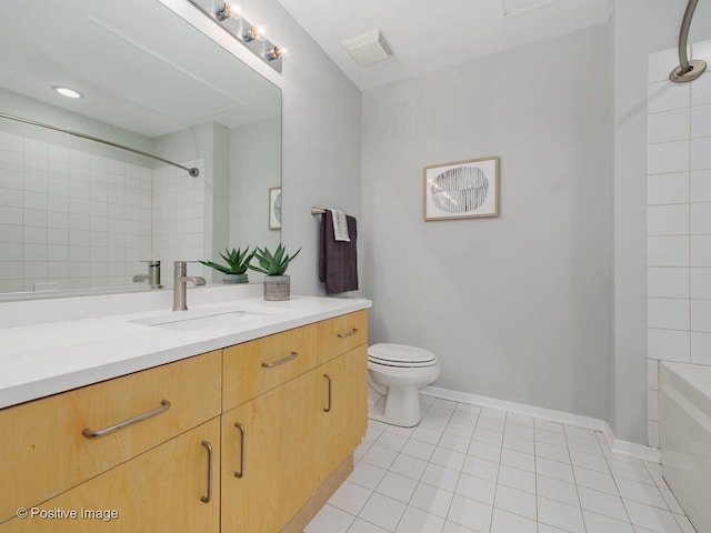 900 N Kingsbury St Unit 967, Chicago, IL 60610 - full bathroom featuring vanity, tile patterned flooring, and  shower combination