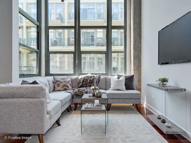 900 N Kingsbury St Unit 967, Chicago, IL 60610 - living room featuring wood finished floors and baseboards