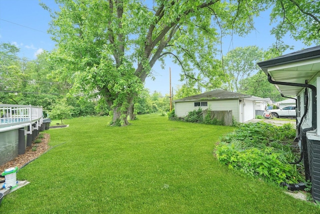 329 Blackhawk Dr, Park Forest, IL 60466 - view of green lawn featuring an outdoor structure