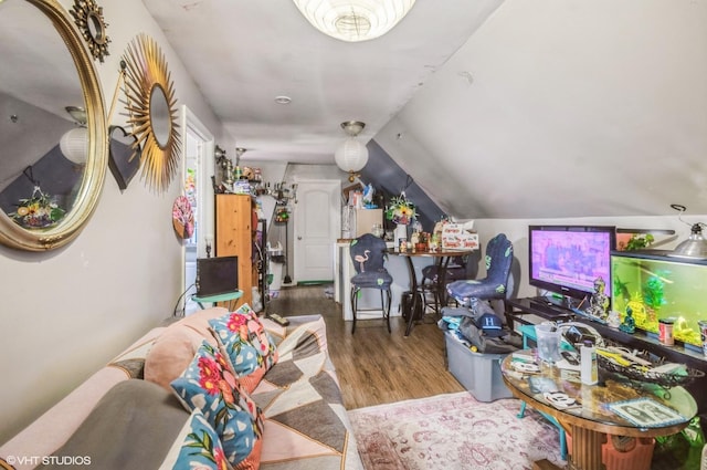 2939 N Springfield Ave, Chicago, IL 60618 - living area with wood finished floors and vaulted ceiling