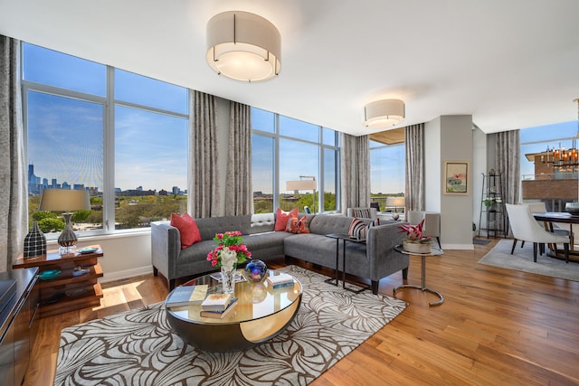 540 W Webster Ave Unit 611, Chicago, IL 60614 - living area with wood finished floors and a chandelier