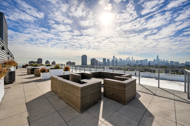 540 W Webster Ave Unit 611, Chicago, IL 60614 - view of patio / terrace featuring a skyline view and an outdoor hangout area