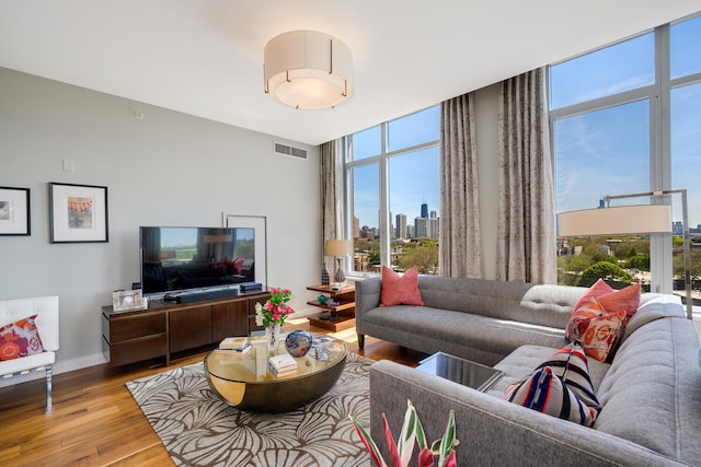 540 W Webster Ave Unit 611, Chicago, IL 60614 - living room with expansive windows and wood finished floors