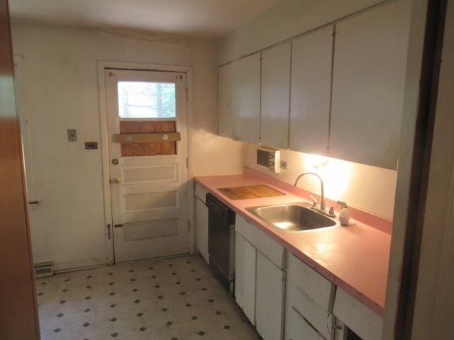 3636 Elm Ct, Flossmoor, IL 60422 - kitchen featuring light flooring, dishwasher, white cabinets, and light countertops