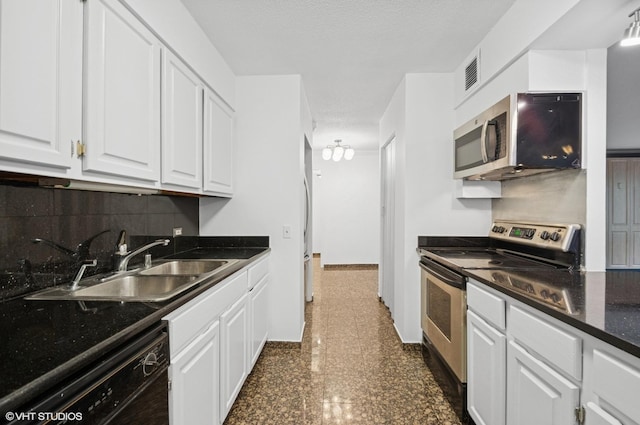 1169 S Plymouth Ct Unit 406, Chicago, IL 60605 - kitchen with appliances with stainless steel finishes, granite floors, white cabinets, and tasteful backsplash