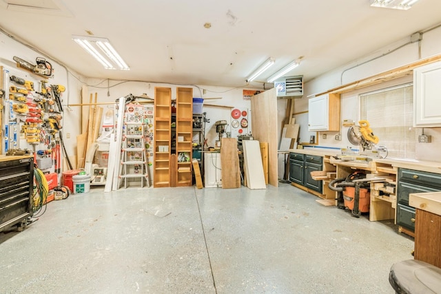 5705 Cobblestone Trl, Mchenry, IL 60050 - garage featuring a workshop area