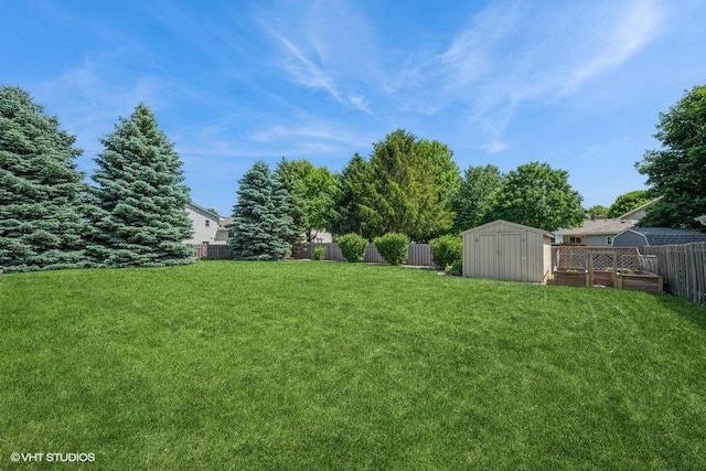 5705 Cobblestone Trl, Mchenry, IL 60050 - fenced backyard featuring a storage shed