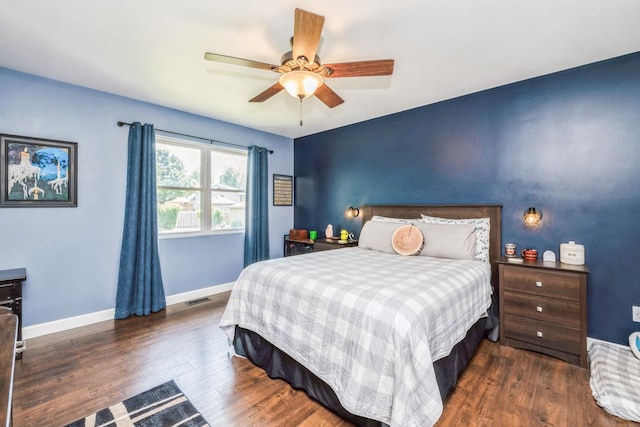 5705 Cobblestone Trl, Mchenry, IL 60050 - bedroom with wood finished floors and a ceiling fan