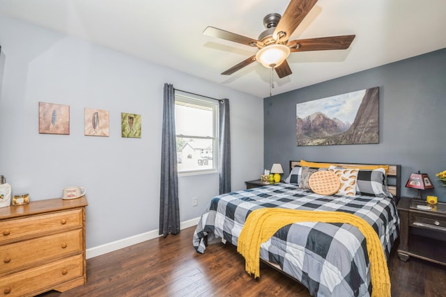 5705 Cobblestone Trl, Mchenry, IL 60050 - bedroom with dark wood finished floors and a ceiling fan