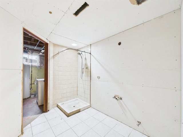 4931 S Knox Ave, Chicago, IL 60632 - bathroom with a stall shower and tile patterned flooring