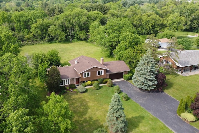 12976 W 21st St, Wadsworth, IL 60083 - view from above of property with a forest