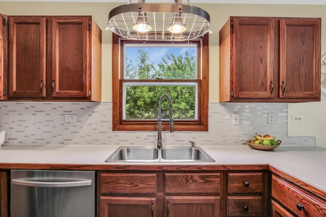 12976 W 21st St, Wadsworth, IL 60083 - kitchen featuring dishwasher, light countertops, and tasteful backsplash