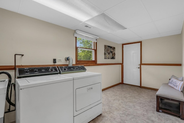 12976 W 21st St, Wadsworth, IL 60083 - washroom with washing machine and clothes dryer and light flooring