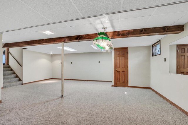 12976 W 21st St, Wadsworth, IL 60083 - basement with carpet and stairs