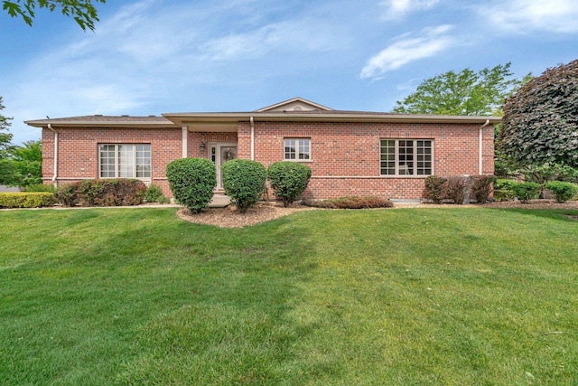 11186 188th Pl, Mokena, IL 60448 - ranch-style home with a front yard and brick siding