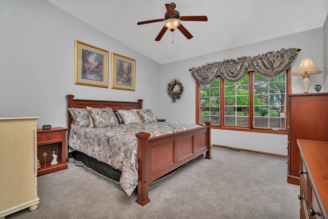 11186 188th Pl, Mokena, IL 60448 - carpeted bedroom with lofted ceiling and a ceiling fan