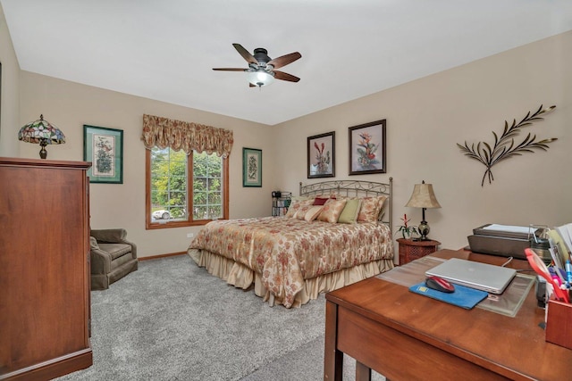 11186 188th Pl, Mokena, IL 60448 - carpeted bedroom featuring a desk and a ceiling fan
