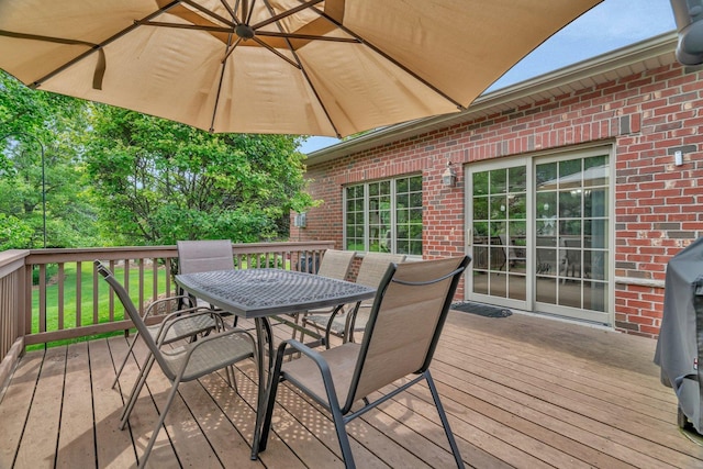 11186 188th Pl, Mokena, IL 60448 - wooden terrace featuring outdoor dining area