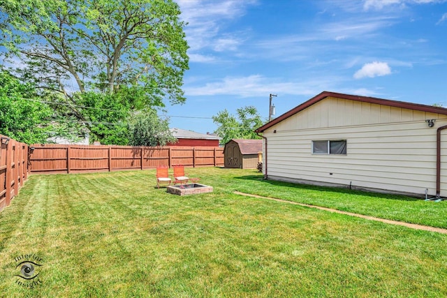 14727 Central Park Ave, Midlothian, IL 60445 - fenced backyard featuring a storage unit