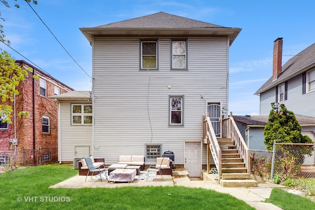 8211 S Cornell Ave, Chicago, IL 60617 - rear view of house with outdoor lounge area and a patio