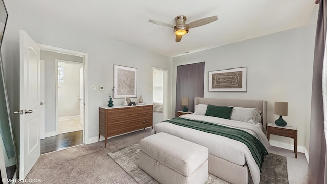 8211 S Cornell Ave, Chicago, IL 60617 - carpeted bedroom featuring baseboards and a ceiling fan
